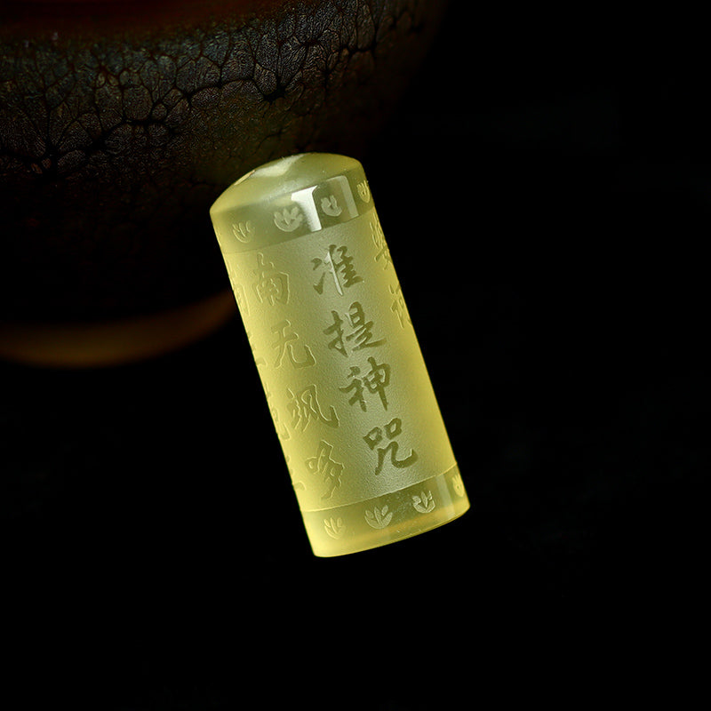 KarmaRipple's Heart Sutra Citrine Happiness Strength Pendant Necklace p5