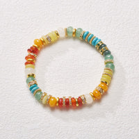 KarmaRipples authentisches rotes Achat-Jade-Regenbogen-Selbstvertrauensarmband