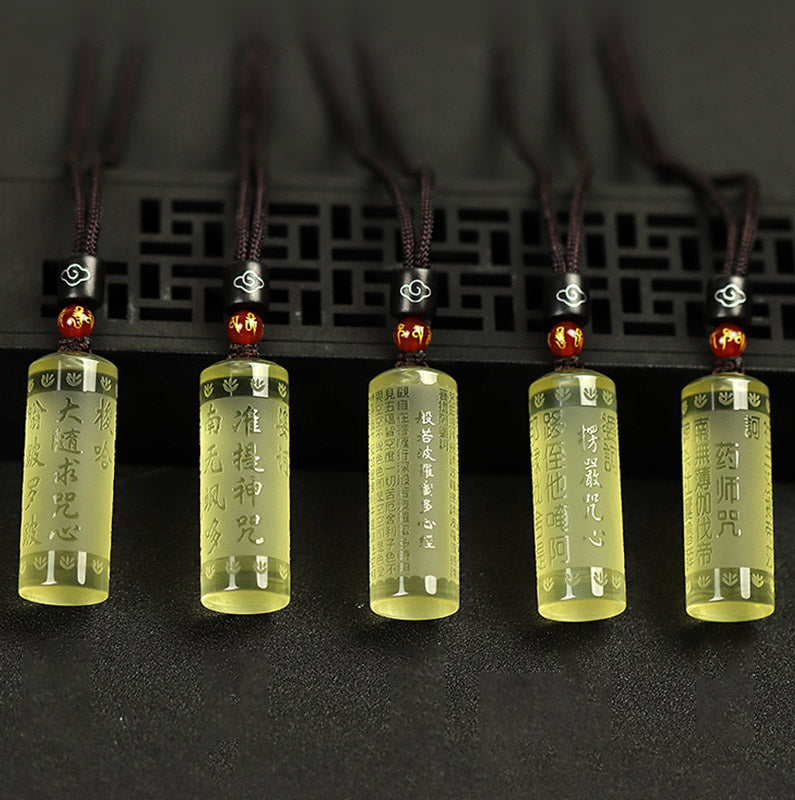 KarmaRipple's Heart Sutra Citrine Happiness Strength Pendant Necklace p8