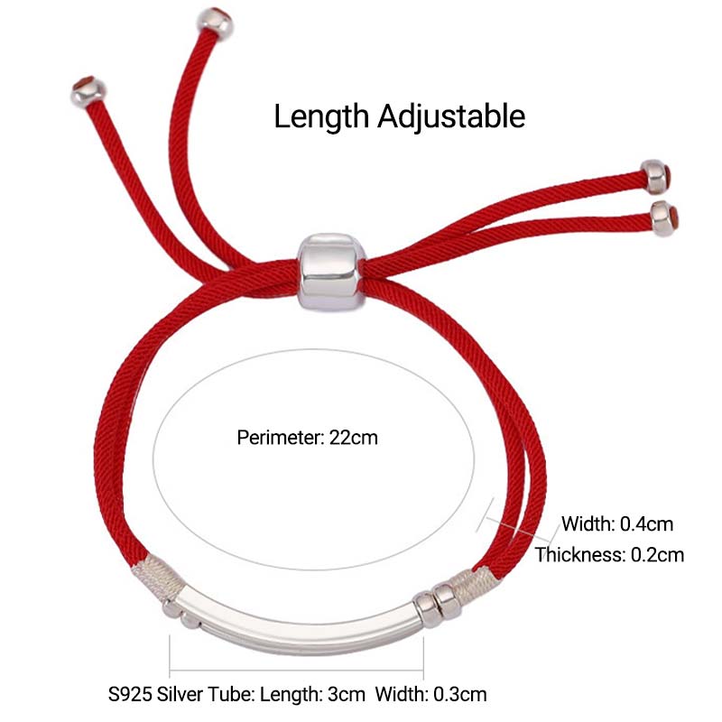 KarmaRipple's 925 Sterling Silver Red String Layered Braid Bracelet p17