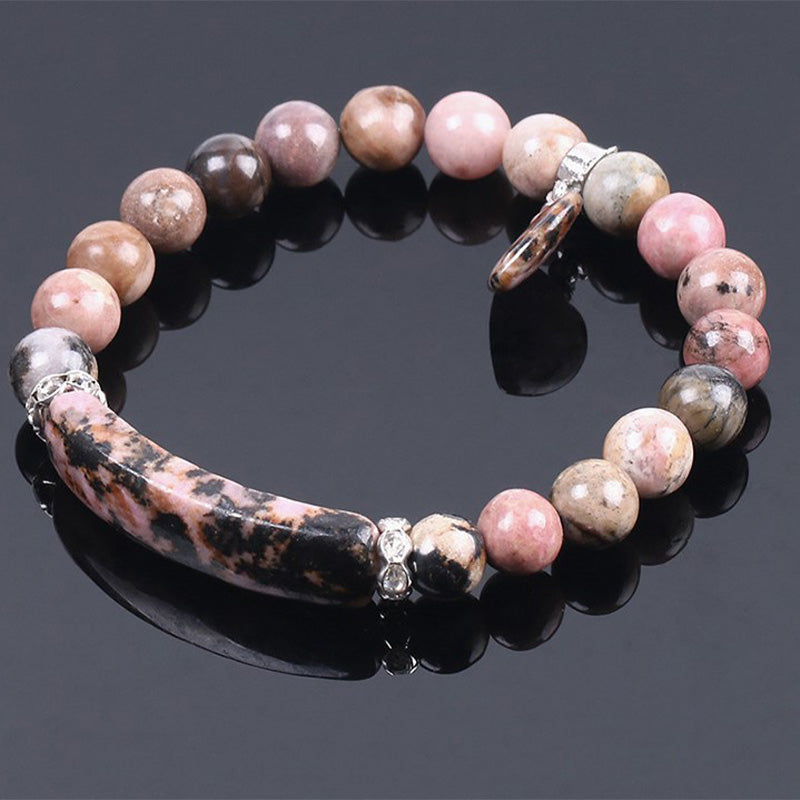 KarmaRipple's Rhodonite Love Heart Balancing Beadwork Bracelet p3