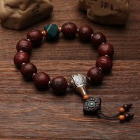 KarmaRipples tibetische Bodhi-Saat-Achat-Perle, Glücks- und Reichtumsquaste, Talisman, Handgelenk-Mala