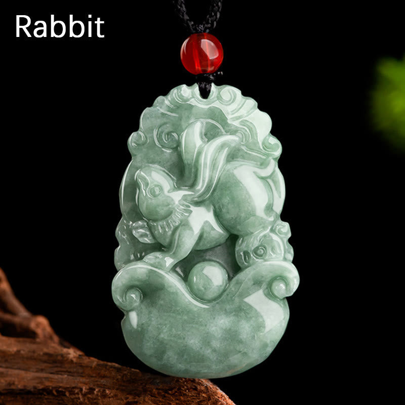 KarmaRipple's Authentic Green Jade 12 Chinese Zodiac Fortune Prosperity Pendant Necklace p5
