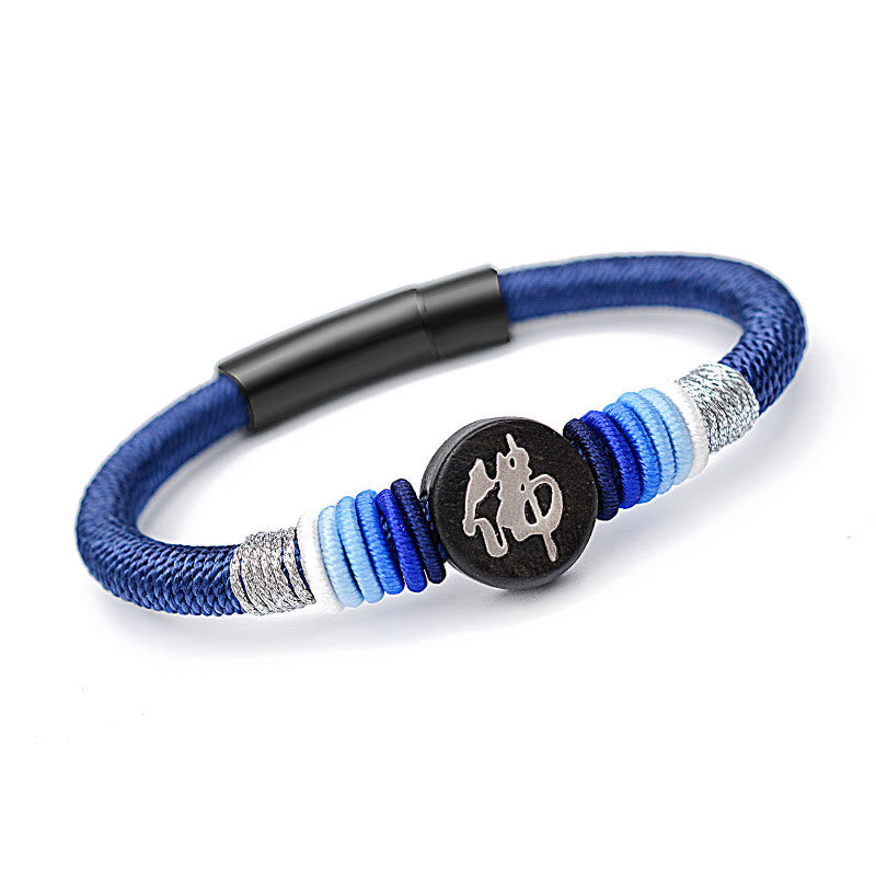 KarmaRipple's Buddha Character Ebony Handcrafted Rope Bracelet p9