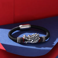 KarmaRipples 999 Sterling Silber Dragon Fortune Handgefertigtes gewebtes Armband für Kinder und Erwachsene