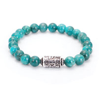 KarmaRipples authentisches Lapislazuli-Pietersit-Unakit-Om-Mani-Padme-Hum-Perlen-Positivarmband