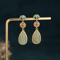 FengShui-Jade-Ohrringe „Doppeltes Glück“ von KarmaRipple