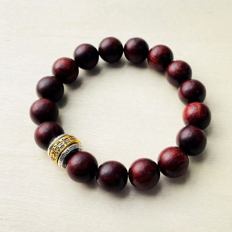 KarmaRipple's Small Leaf Red Sandalwood Amulet Protection Bracelet p4