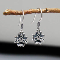 KarmaRipples 925 Sterling Silber Lotusblume Erleuchtungsohrringe
