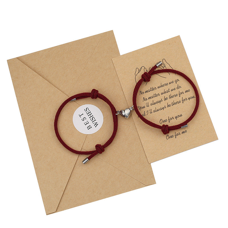 KarmaRipple's 2Pcs Love Magnetic Pair String Strength Bracelet p26