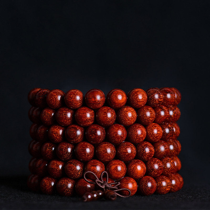 KarmaRipple's Tibetan Small Leaf Red Sandalwood Balance Bracelet p14