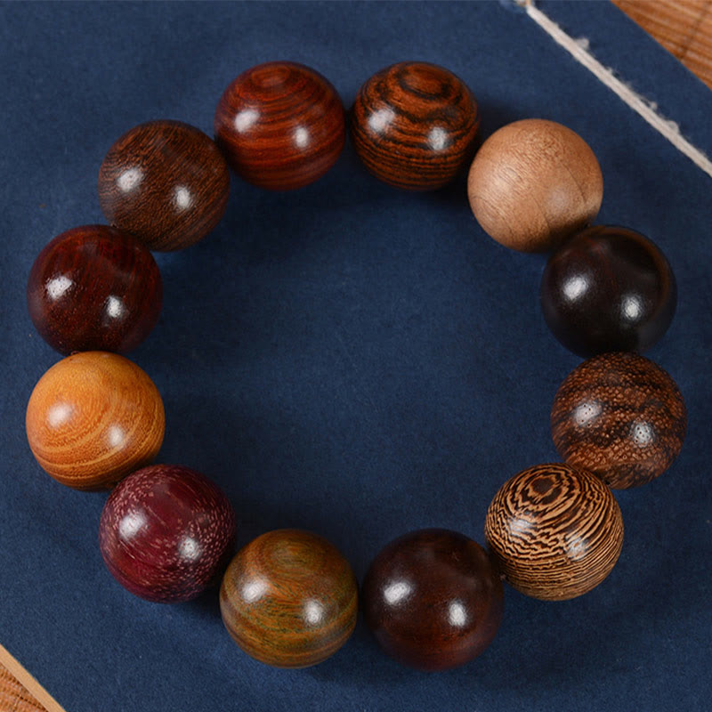KarmaRipple's Multicolored Sandalwood Protection Balancing Bracelet p2