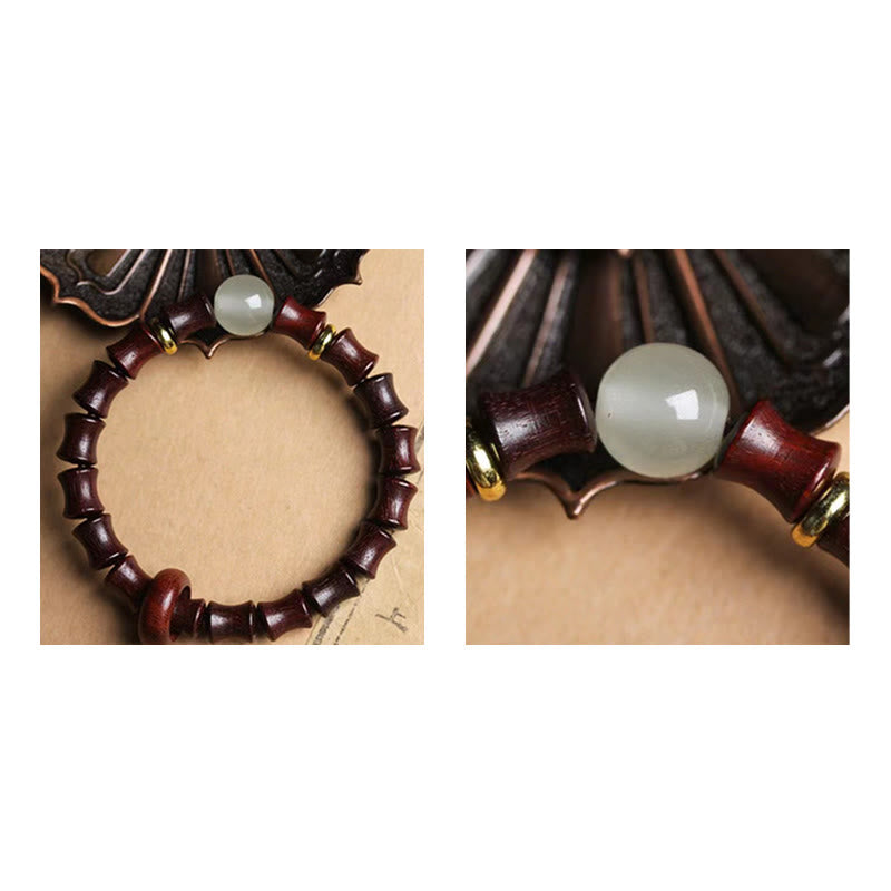 KarmaRipple's Ebony Green Sandalwood Black Rosewood Bamboo Peace Bracelet p12