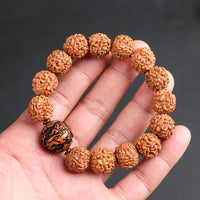 KarmaRipples Tibet Rudraksha Bodhi Seed PiXiu Bronzemünze Reichtum Glück Armband