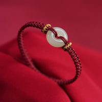 KarmaRipples Peace Buckle Jade Abundance Gewebtes Armband