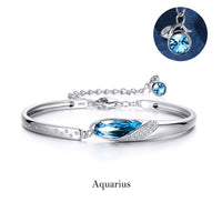 KarmaRipples Talisman-Armband mit 12 Sternbildern aus versilberter Bronze (925)