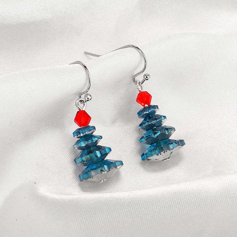 KarmaRipple's Various Crystals Christmas Tree Amethyst Peace Balancing Drop Earrings p17