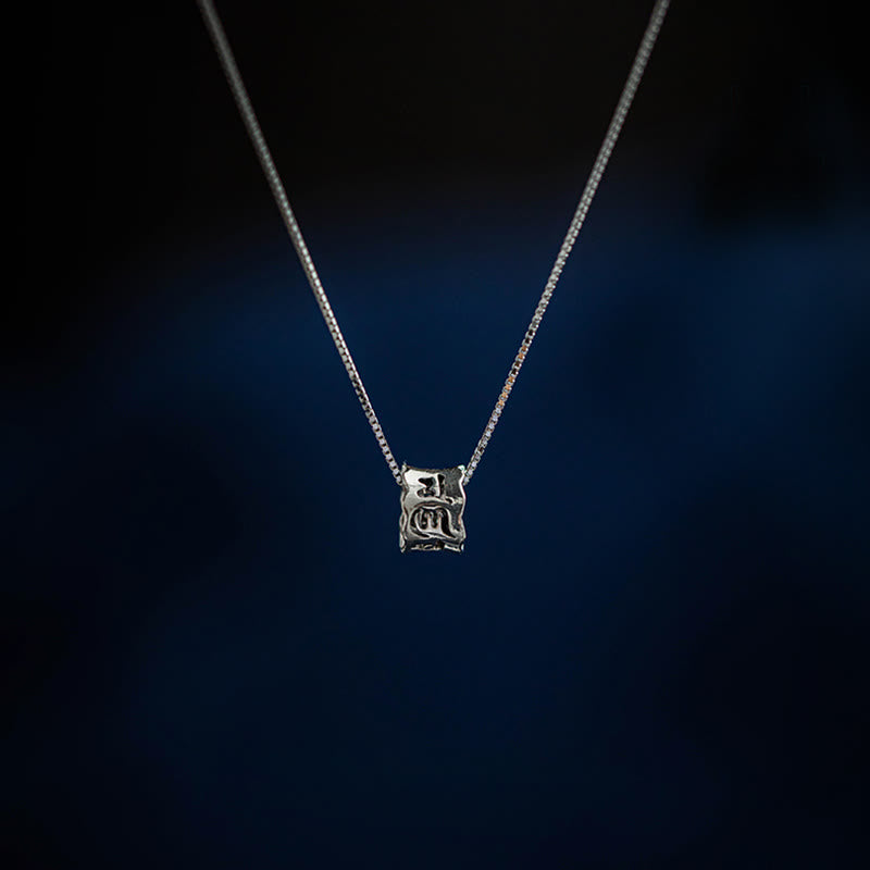 KarmaRipple's 925 Sterling Silver Tibetan Om Mani Padme Hum Engraved Love Focus Pendant Necklace p15