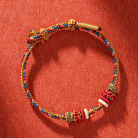 Handgefertigtes geflochtenes Armband aus Dunhuang-Farben von KarmaRipple