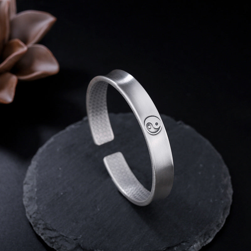 KarmaRipple's 999 Sterling Silver Yin Yang Auspicious Clouds Balance Balance Bracelet p20