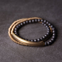 KarmaRipples Vintage Lava Rock Bronze Stützarmband