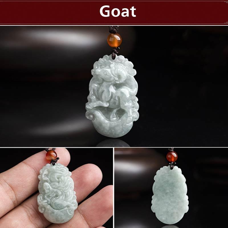 KarmaRipple's Authentic Jade 12 Chinese Zodiac Sucess Necklace Pendant p44