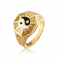 Bronzener Glücksring mit Yin-Yang-Symbol von KarmaRipple