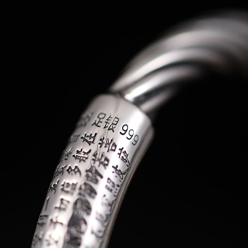 KarmaRipple's Tibetan Om Mani Padme Hum Heart Sutra Purity Cuff Bracelet p5