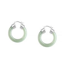 Runde Jade-Ohrringe „Ivory Jade“ von KarmaRipple