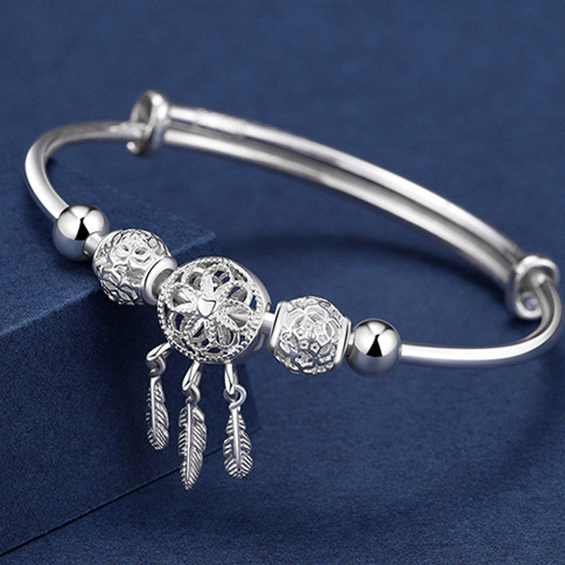 KarmaRipple's Tibetan Ivory Bronze Blessing Dream Catcher Talisman Bracelet p14