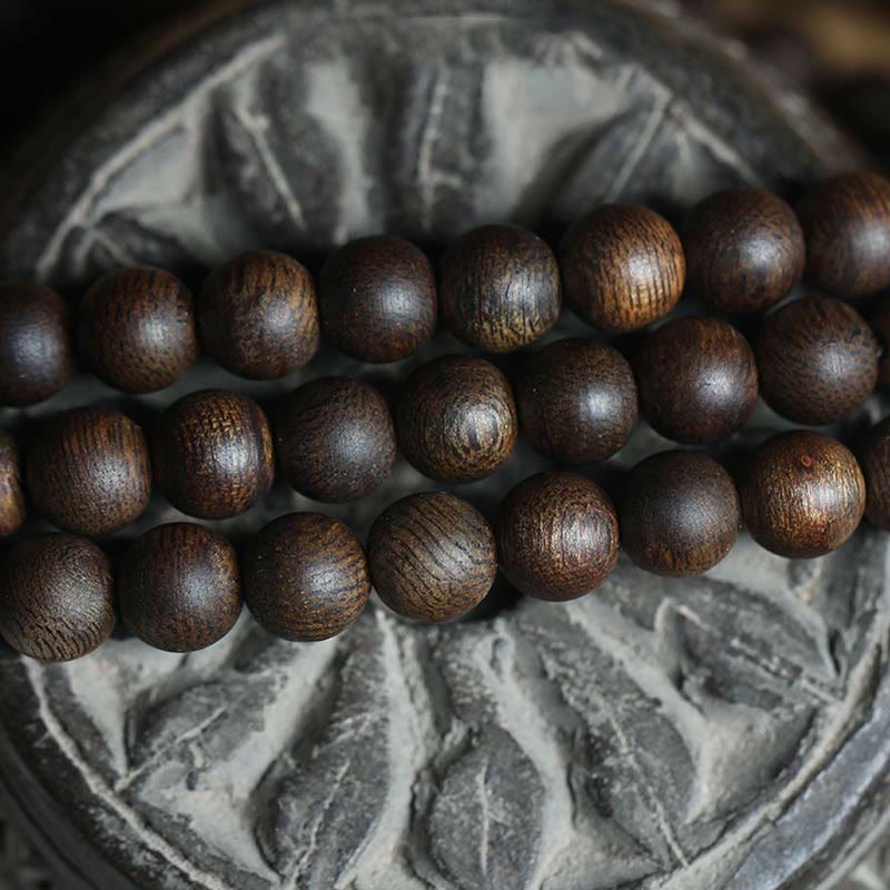 KarmaRipple's 108 Mala Beadwork 999 Pure Gold Beadwork Rare Brunei Agarwood Peace Strength Bracelet p3
