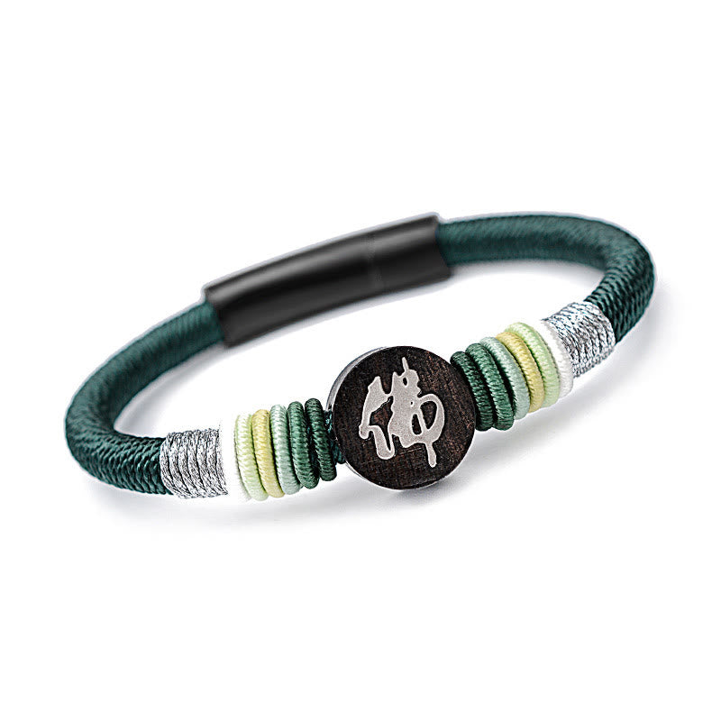 KarmaRipple's Buddha Character Ebony Handcrafted Rope Bracelet p41