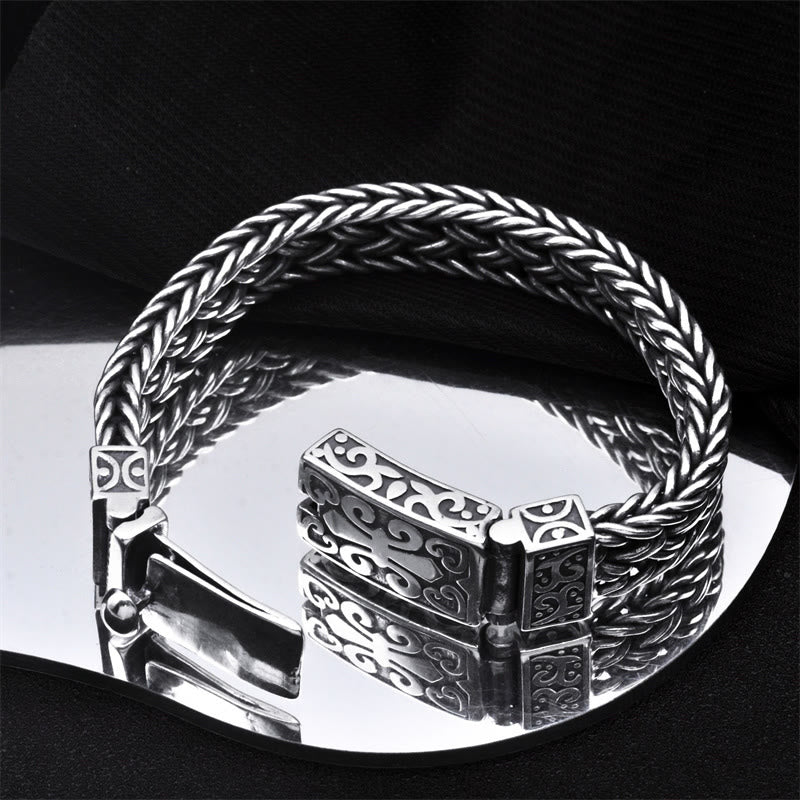 KarmaRipple's Retro Vine Totem Pattern Woven Balancing Chain Bracelet p14