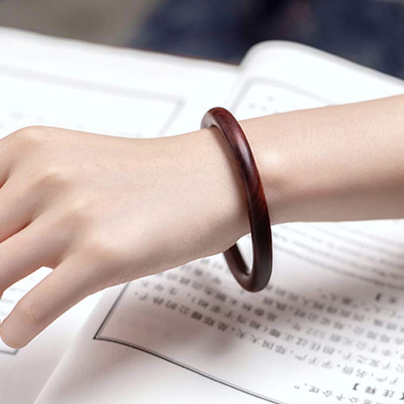 KarmaRipple's Tibetan Small Leaf Red Sandalwood Ebony Green Sandalwood Protection Bracelet Bangle p8