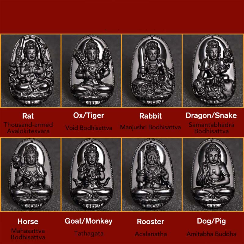 KarmaRipple's Tibet 108 Mala Beadwork Rudraksha Bodhi Seed Chinese Zodiac Natal Buddha Wealth Talisman Bracelet p19