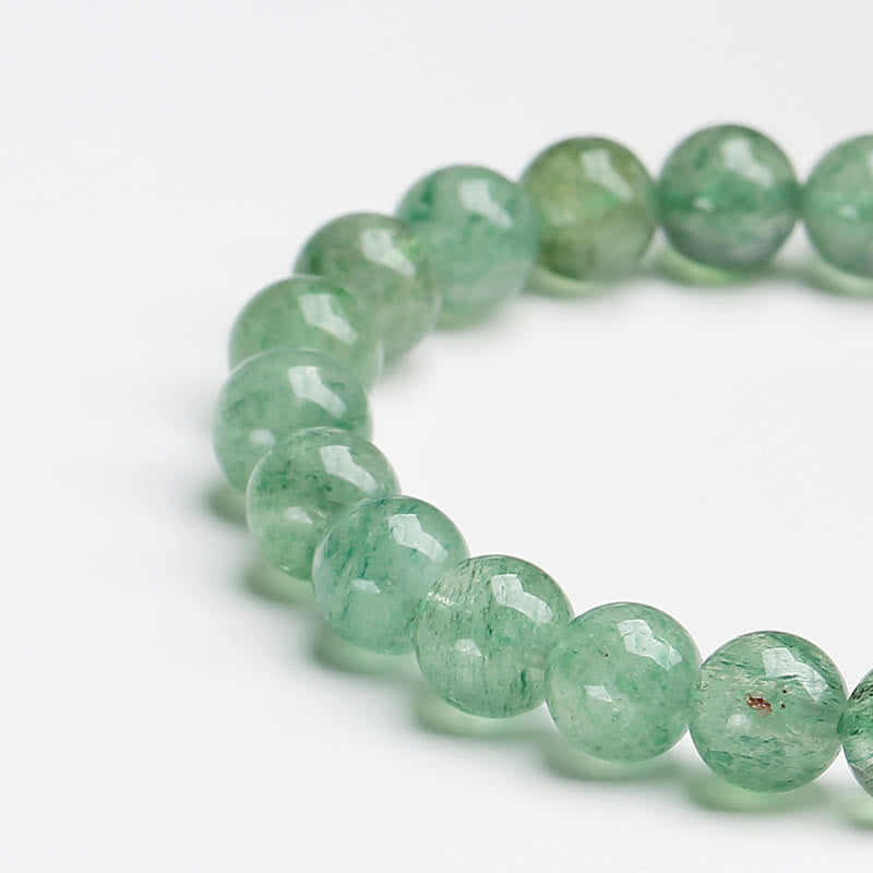 KarmaRipple's Authentic Green Strawberry Quartz Soothing Beaded Bracelet p4