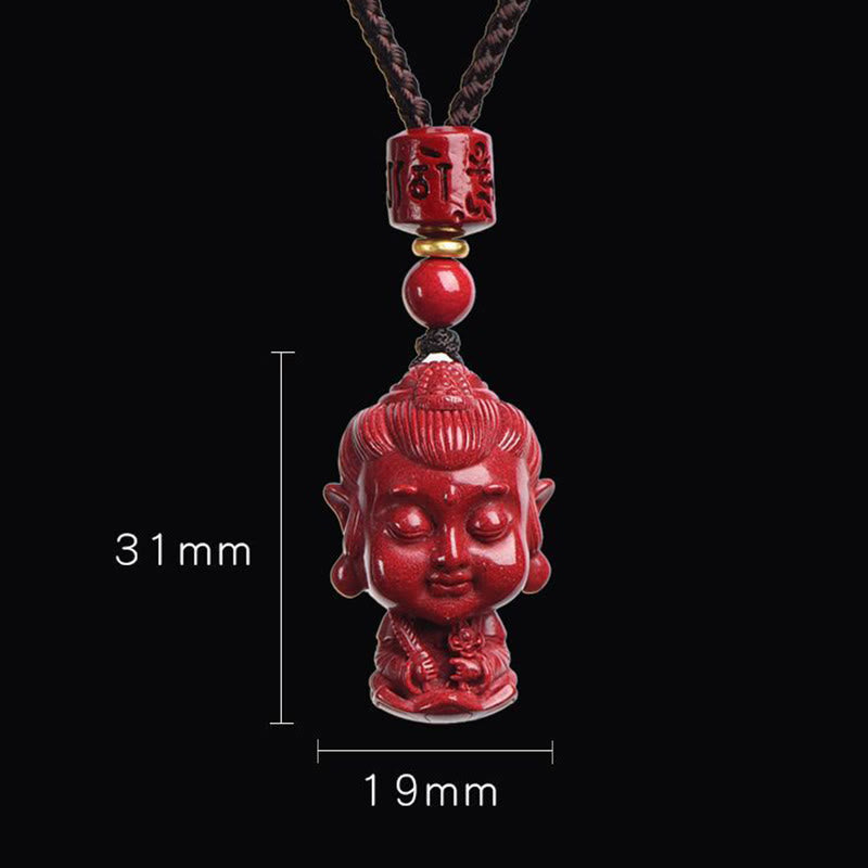 KarmaRipple's Chinese Zodiac Natal Buddha Authentic Cinnabar Amulet Keep Away Evil Spirits Pendant Necklace p16