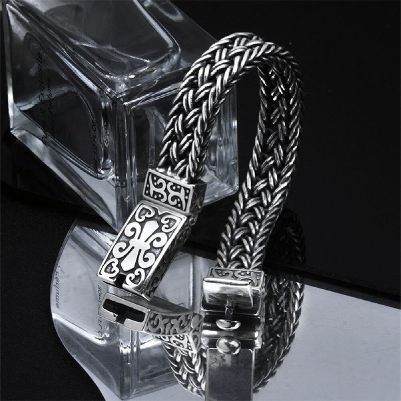KarmaRipple's Retro Vine Totem Pattern Woven Balancing Chain Bracelet p3