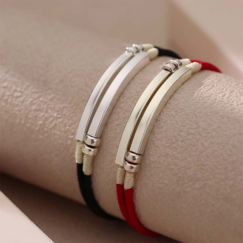 KarmaRipple's 925 Sterling Silver Red String Layered Braid Bracelet p15