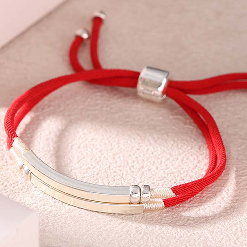 KarmaRipple's 925 Sterling Silver Red String Layered Braid Bracelet p6