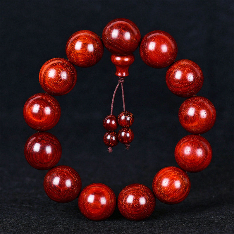 KarmaRipple's Tibetan Small Leaf Red Sandalwood Balance Bracelet p1