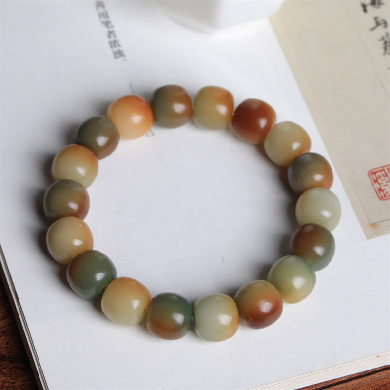 KarmaRipple's Colorful Bodhi Seed Peace Wisdom Bracelet p3