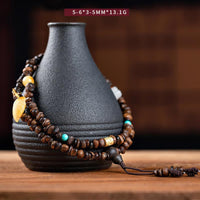 KarmaRipples 108 Mala-Perlenarbeiten, 925er Sterlingsilber, Brunei-Adlerholz, roter Achat, PiXiu-Hetian-Jade, Friedensstärke-Armband