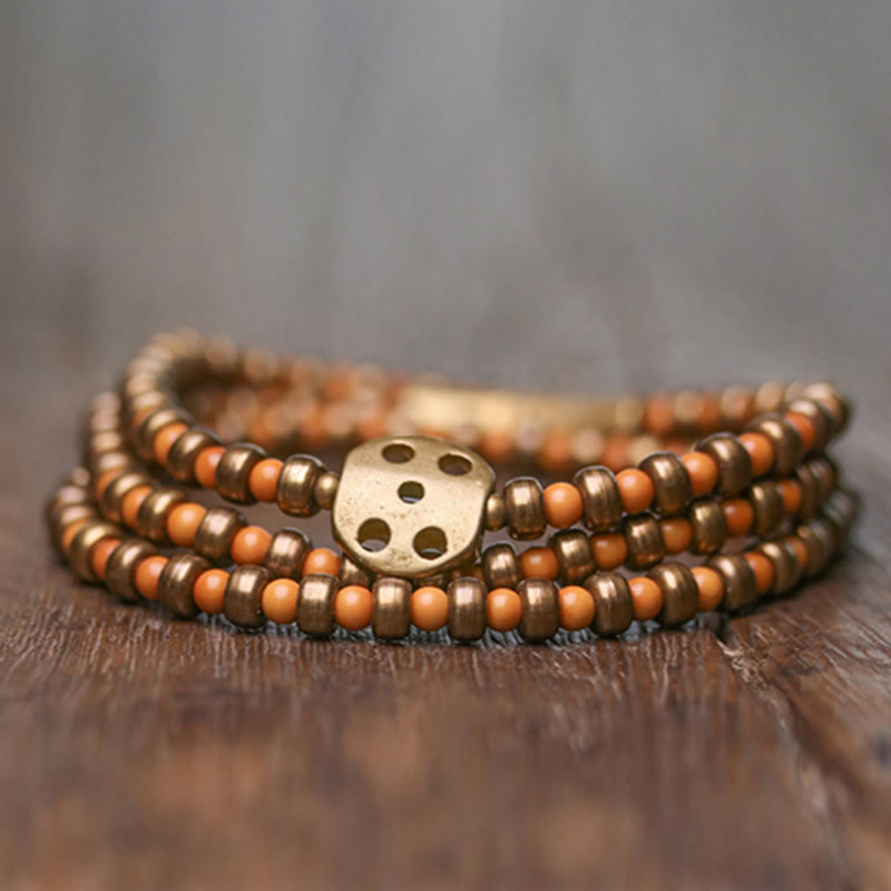KarmaRipple's Retro Olive Pit Bronze Wealth Bracelet p3