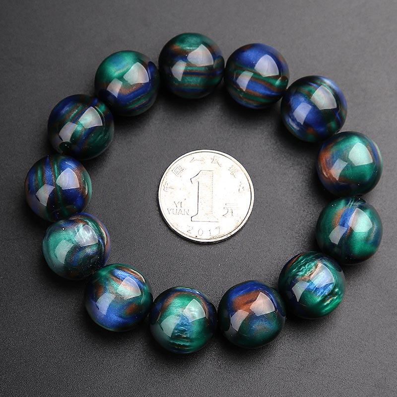 KarmaRipple's Colorful Sea Willow Mala Positive Bracelet Ring p12