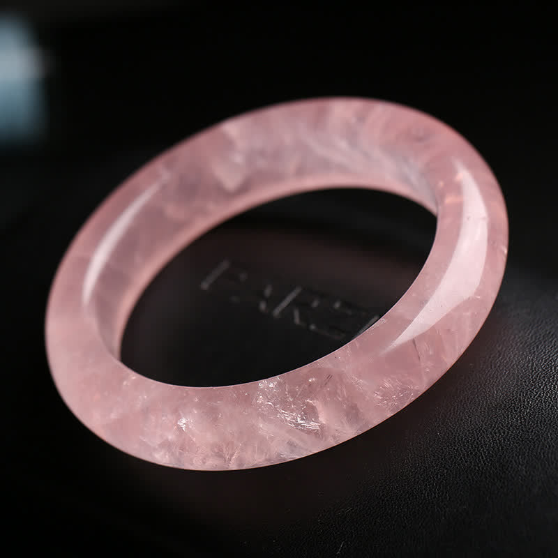 KarmaRipple's Authentic Rose Quartz Love Caring Bracelet Bangle p17