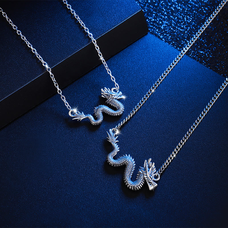 KarmaRipple's 925 Sterling Silver Year Of The Dragon Auspicious Dragon Protection Chain Pendant Necklace p4