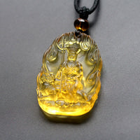 Halskette mit Ksitigarbha-Buddha-Liuli-Edelstein-Serenity-Amulett-Anhänger von KarmaRipple