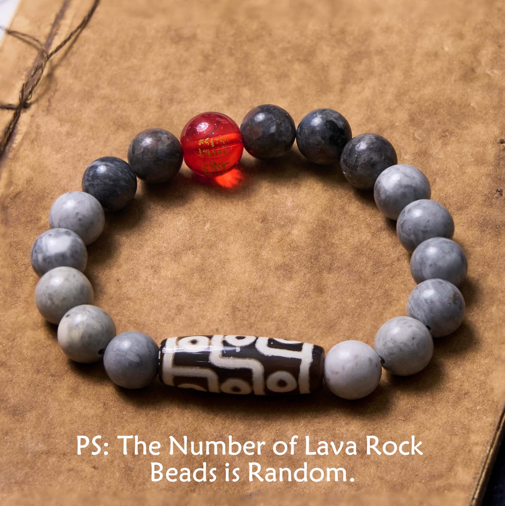 KarmaRipple's Tibetan Nine-Eye Dzi Bead Picasso Jasper Positive Bracelet p10