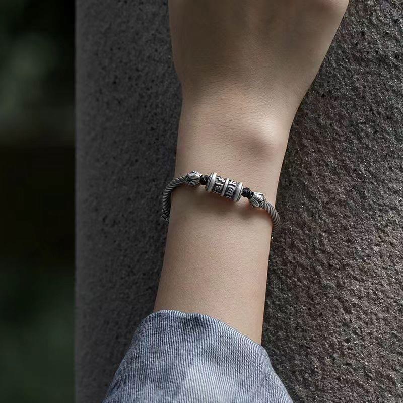 KarmaRipple's Om Mani Padme Hum Lotus Peace Woven Bracelet p5